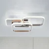 Loftlamper ^ JUST LIGHT. GmbH LED-loftlampe Sevent, kantet, 3.000 K, stål