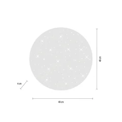 JUST LIGHT. GmbH Loftlamper|Loftlamper > LED-loftlampe Sparkle CCT dæmpbar hvid Ø 48cm