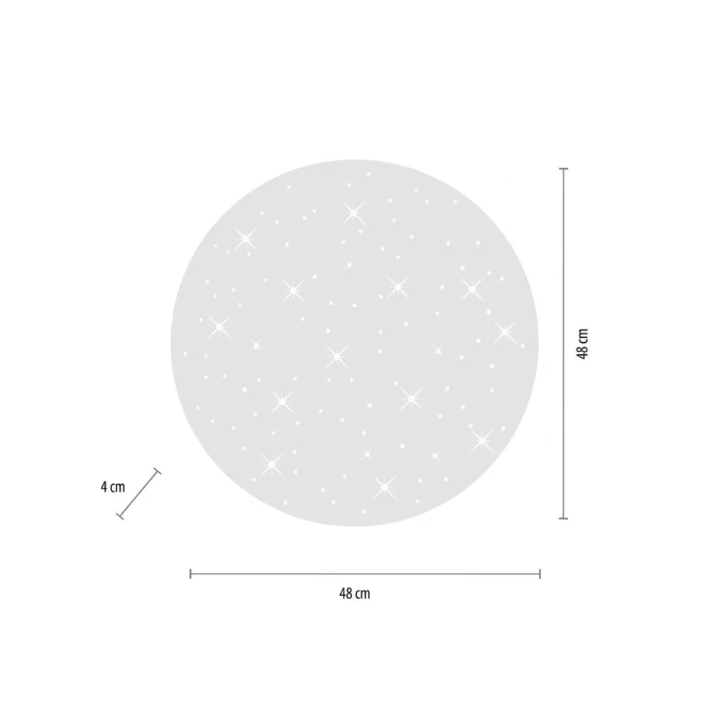 JUST LIGHT. GmbH Loftlamper|Loftlamper > LED-loftlampe Sparkle CCT dæmpbar hvid Ø 48cm