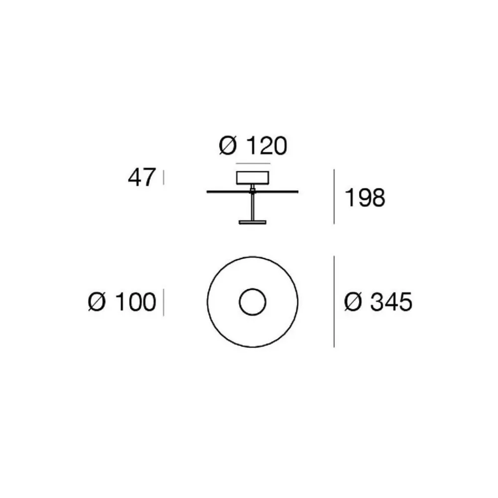 Linea Light Loftlamper > LED-loftlampe Stilo_S, sort, Ø 35 cm