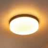 Lucide Loftlamper > LED-loftlampe til badeværelset Biskit, sort, Ø 23 cm, plast