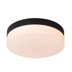 Lucide Loftlamper > LED-loftlampe til badeværelset Biskit, sort, Ø 23 cm, plast