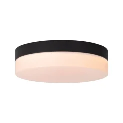 Lucide Loftlamper > LED-loftlampe til badeværelset Biskit, sort, Ø 23 cm, plast