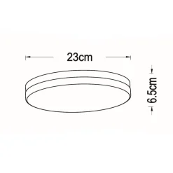 Lucide Loftlamper > LED-loftlampe til badeværelset Biskit, hvid, Ø 23 cm, plast