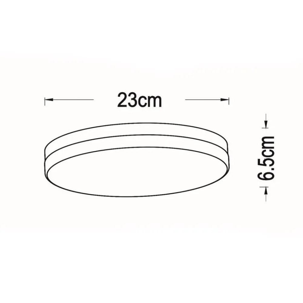 Lucide Loftlamper > LED-loftlampe til badeværelset Biskit, hvid, Ø 23 cm, plast