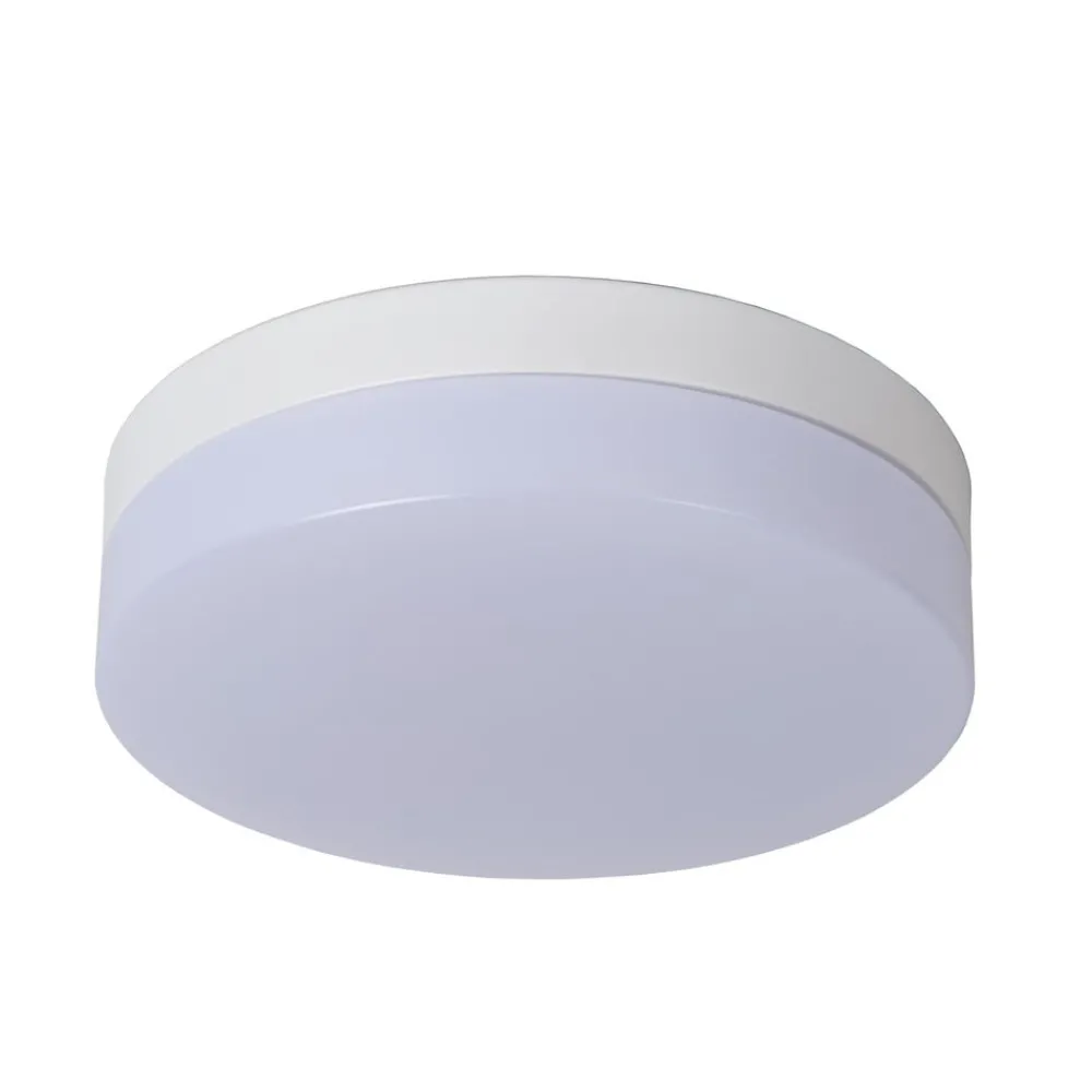 Lucide Loftlamper > LED-loftlampe til badeværelset Biskit, hvid, Ø 23 cm, plast