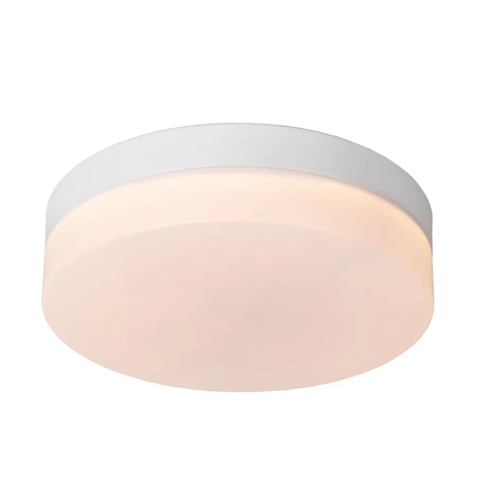 Lucide Loftlamper > LED-loftlampe til badeværelset Biskit, hvid, Ø 23 cm, plast
