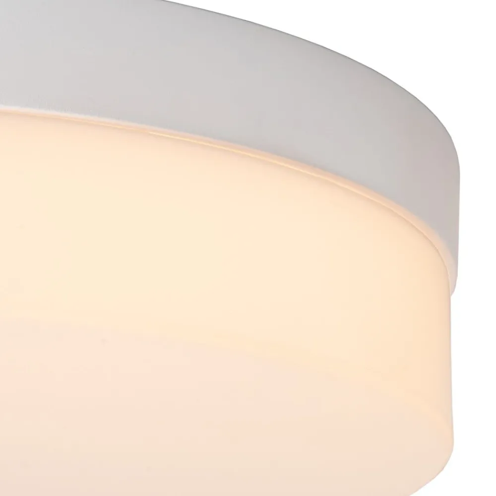 Lucide Loftlamper > LED-loftlampe til badeværelset Biskit, hvid, Ø 23 cm, plast