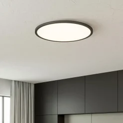 Loftlamper|Loftlamper ^ Brilliant LED-loftlampe Tuco CCT, dæmpbar, sort Ø 50 cm