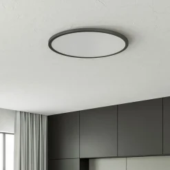 Loftlamper|Loftlamper ^ Brilliant LED-loftlampe Tuco CCT, dæmpbar, sort Ø 50 cm