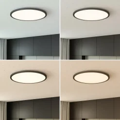 Loftlamper|Loftlamper ^ Brilliant LED-loftlampe Tuco CCT, dæmpbar, sort Ø 50 cm