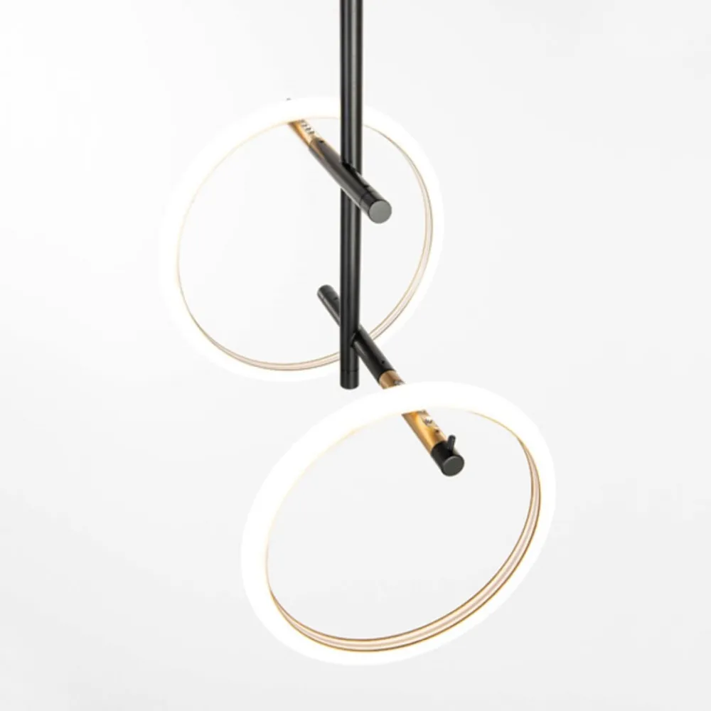 Marchetti Loftlamper > LED-loftlampe Ulaop, to ringe, sort