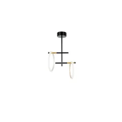 Marchetti Loftlamper > LED-loftlampe Ulaop, to ringe, sort