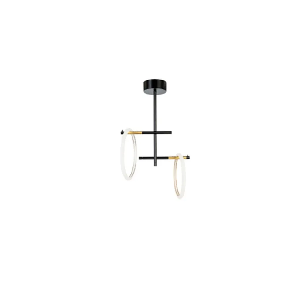 Marchetti Loftlamper > LED-loftlampe Ulaop, to ringe, sort