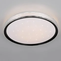 Reality Leuchten Loftlamper > LED-loftlampe Varda, sort, Ø 39 cm, fjernbetjening