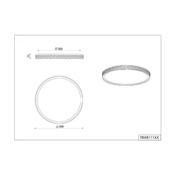 Reality Leuchten Loftlamper > LED-loftlampe Varda, sort, Ø 39 cm, fjernbetjening
