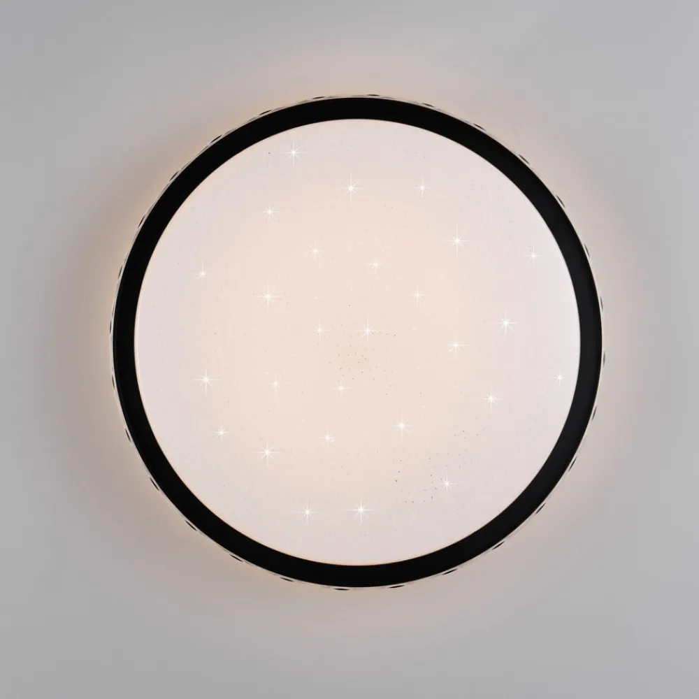 Reality Leuchten Loftlamper > LED-loftlampe Varda, sort, Ø 39 cm, fjernbetjening