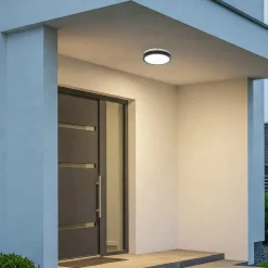 Milagro Lighting Udendørs Loftlamper > LED-loftlampe Vera, sort, plast, Ø 22 cm, IP65