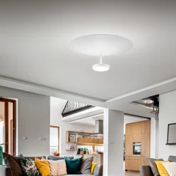 Fabas Luce Loftlamper > LED-loftlampe Yuko, hvid, metal, 23 cm høj, dæmpbar