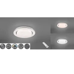 Reality Leuchten Loftlamper > LED-loftslampe Atria, Ø 27 cm, hvid, plast, CCT
