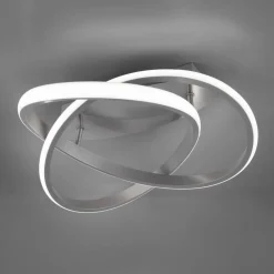 Arbejdsrum/Kontor ^ Reality Leuchten LED-loftslampe Course, mat nikkel, 4.000K, Ø 45 cm