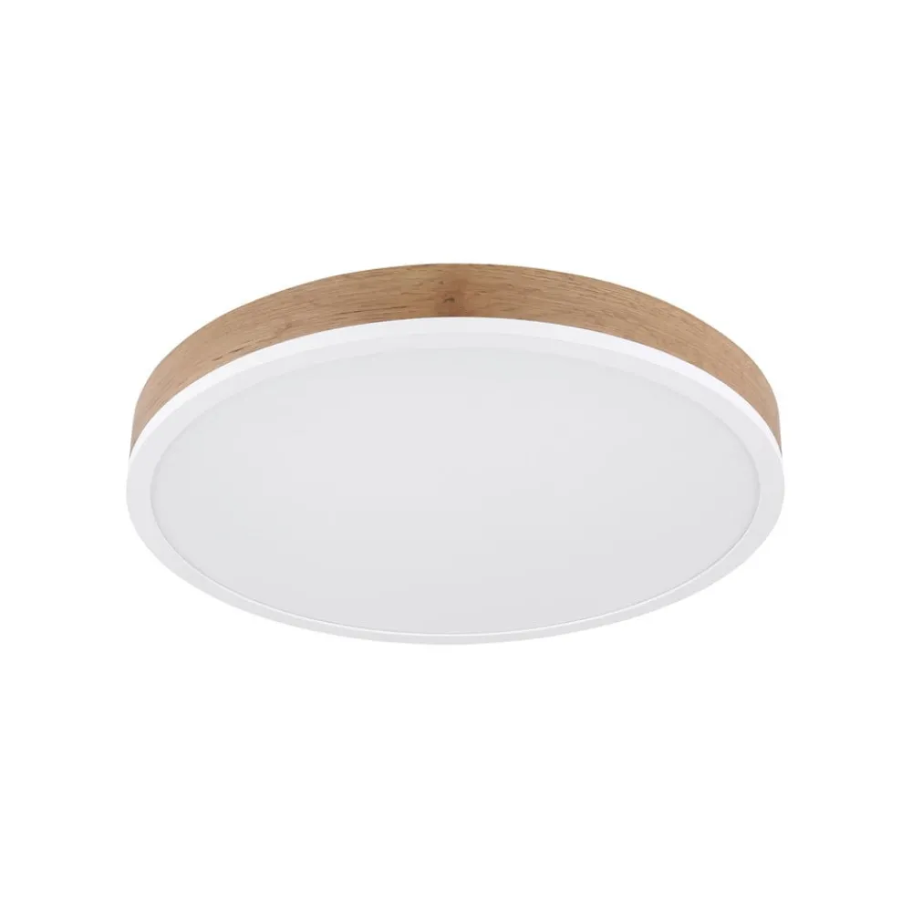 Globo Loftlamper > LED-loftslampe Doro Ø 45 cm træ mørk/hvid