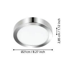EGLO Loftlamper > LED-loftslampe Fueva 5 IP44 3000K krom Ø21cm