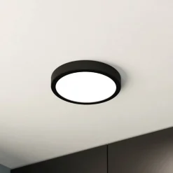 EGLO Loftlamper|Loftlamper > LED-loftslampe Fueva 5 IP44 3000K sort Ø21cm