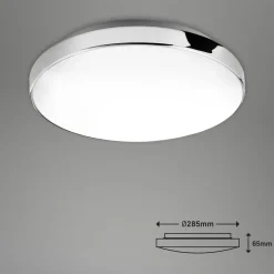 Loftlamper ^ Briloner LED-loftslampe Malbona, kromramme, Ø 28,5 cm