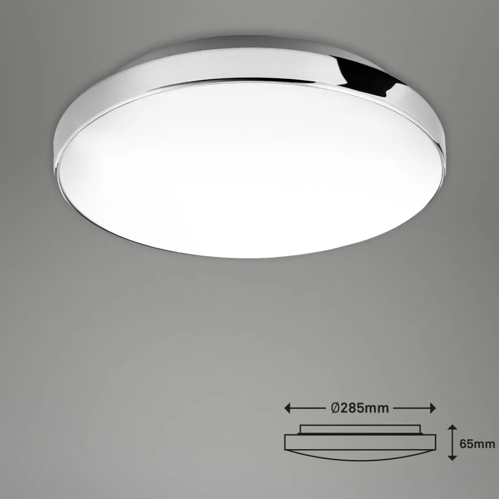 Loftlamper ^ Briloner LED-loftslampe Malbona, kromramme, Ø 28,5 cm