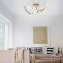 Loftlamper|Loftlamper ^ JUST LIGHT. GmbH LED-loftslampe Maria, dæmpbar, messing
