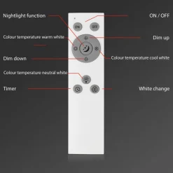 Arbejdsrum/Kontor ^ Briloner LED-loftslampe Piatto S dæmpbar CCT hvid 100x25cm