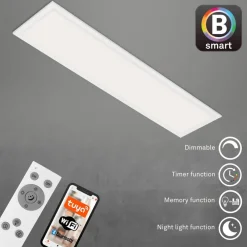 Arbejdsrum/Kontor ^ Briloner LED-loftslampe Piatto S dæmpbar CCT hvid 100x25cm