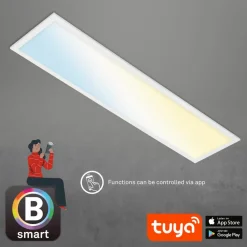 Arbejdsrum/Kontor ^ Briloner LED-loftslampe Piatto S dæmpbar CCT hvid 100x25cm