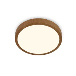 Briloner Arbejdsrum/Kontor|Gang > LED-loftslampe Runa Wood trælook 3.000 K Ø38cm