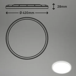 Briloner Gang|Loftlamper > LED-loftslampe Slim, rund, 42 cm