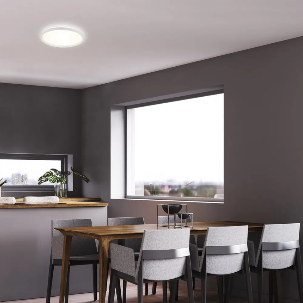 Gang|Loftlamper ^ Briloner LED-loftslampe Slim, rund, 29,3 cm