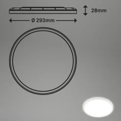 Gang|Loftlamper ^ Briloner LED-loftslampe Slim, rund, 29,3 cm