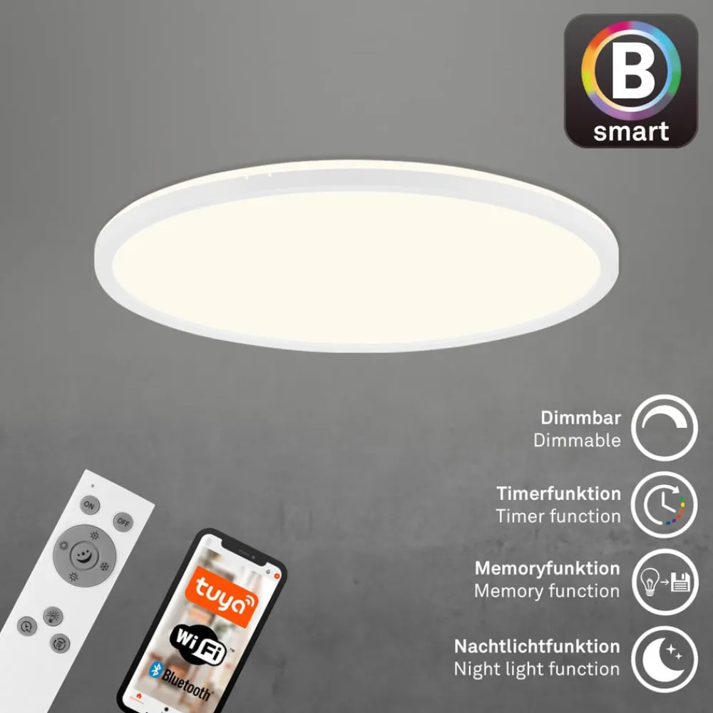 Briloner Loftlamper|Loftlamper > LED-loftslampe Slim S dæmpbar CCT hvid Ø 45 cm