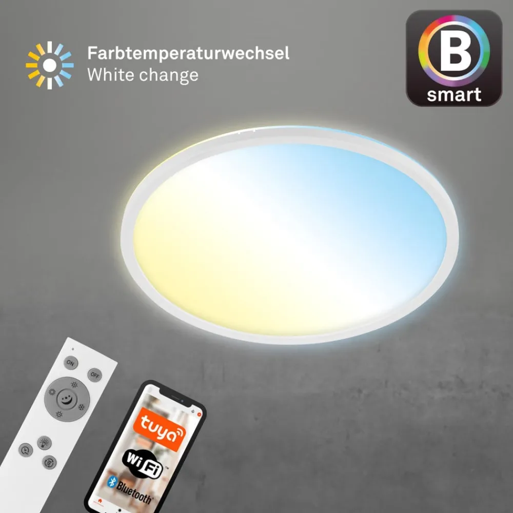 Briloner Loftlamper|Loftlamper > LED-loftslampe Slim S dæmpbar CCT hvid Ø 45 cm