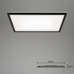 Arbejdsrum/Kontor|Loftlamper ^ Briloner LED-loftslampe Slim smart sort dim CCT Ø 42 cm