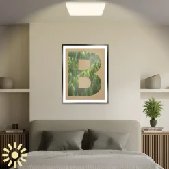 Briloner Arbejdsrum/Kontor > LED-loftslampe Tava A, CCT, 29 x 29 cm, hvid, fjernbetjening
