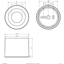 EVN Loftlamper|Indbygningsspots > LED-loftspot ALG54, Ø 21,3 cm antracit