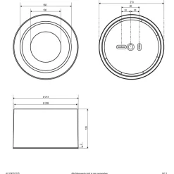 EVN Loftlamper|Indbygningsspots > LED-loftspot ALG54, Ø 12,9 cm antracit