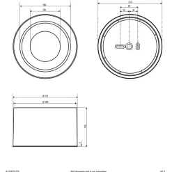 Loftlamper|Indbygningsspots ^ EVN LED-loftspot ALG54, Ø 12,9 cm, hvid