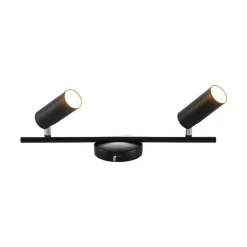 Loftlamper ^ Lindby LED-loftspot Camille, sort, to lyskilder