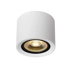 Spotlights ^ Lucide LED loftspot Fedler, Ø 12 cm, hvid, dæmpbar, aluminium
