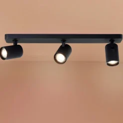 Brilliant Loftlamper|Loftlamper > LED-loftspot Marty, længde 53 cm, sandsort, 3-lys.