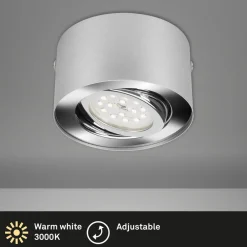 Briloner Loftlamper|Loftlamper > LED-loftspot Rør, sølvfarvet