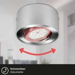 Briloner Loftlamper|Loftlamper > LED-loftspot Rør, sølvfarvet